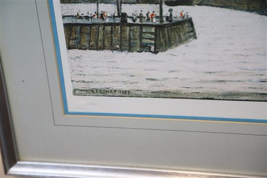 § Lawrence Stephen Lowry (1887-1976) The Harbour 17.25 x 22.75in.